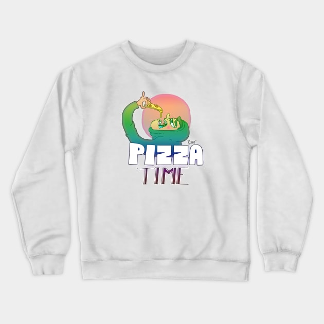 KLADD .pizza time Crewneck Sweatshirt by Noxlof